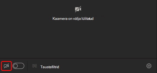 Kaamera sisselülitamiseks valige kaameraikoon