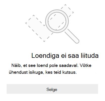 List sharing error message from Microsoft To Do that says Can't join list. Näib, et see loend pole saadaval. Võtke ühendust isikuga, kes teid kutsus.