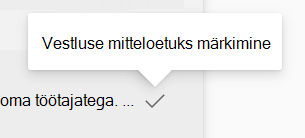 Sõnumi mitteloetuks märkimine sisendkaustas Engage