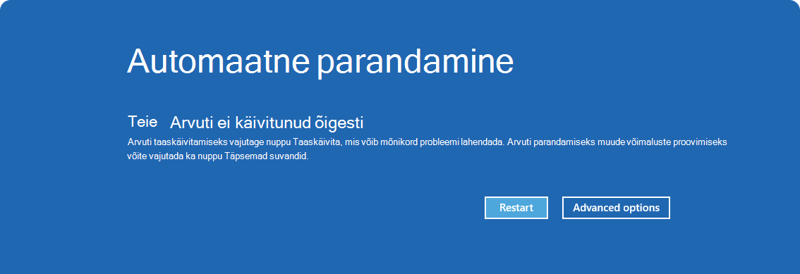 Kuvatõmmis automaatse parandamise suvandist.