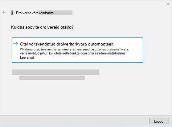 otsi helidraiveri värskendamiseks automaatselt värskendatud draiveritarkvara