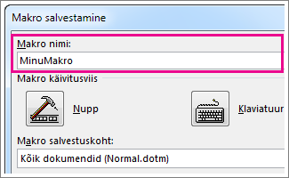 Väli Makro nimi