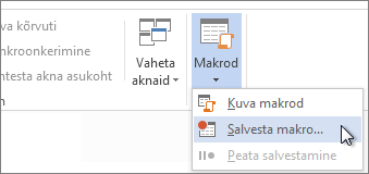 Käsk Salvesta makro