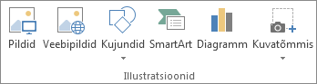 Illustrations group on the Insert tab in Excel