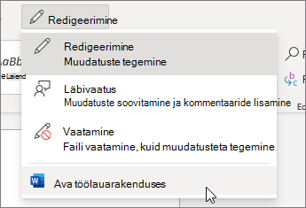 Ava töölauarakenduses
