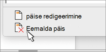 Remove header button