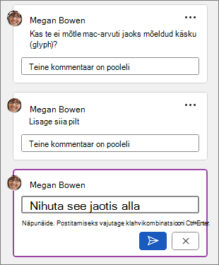 Teade Teine kommentaar on pooleli