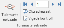 Wordi menüü Postitused jaotis Tulemite eelvaade.