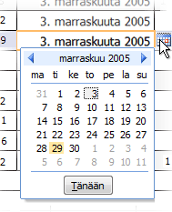 Kalenteriohjausobjekti