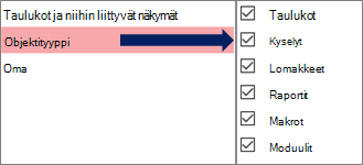 Siirtymisasetukset-valintaikkuna