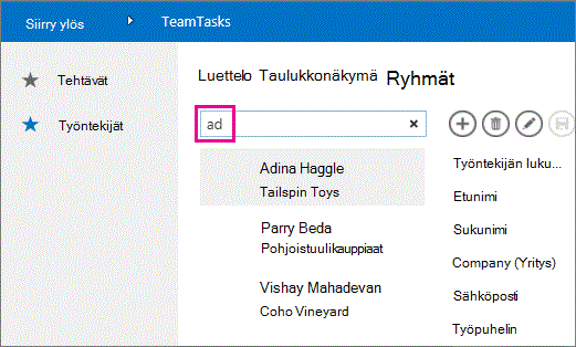 Esimerkki haku merkkien tunnista