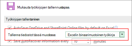 Tallentaminen binaarimuodossa