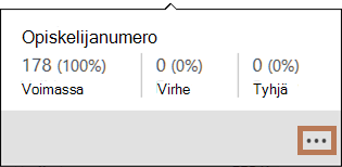 Laatuarvojen ponnahdusikkuna