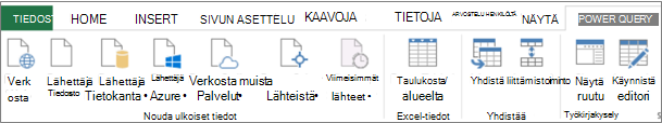 Excel 2013 Power Query -valintanauha