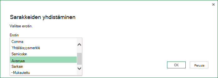 Erottimen valitseminen