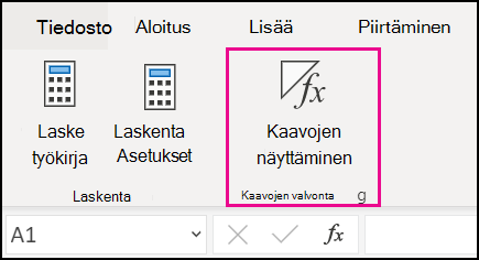 Kaavojen näyttäminen verkossa
