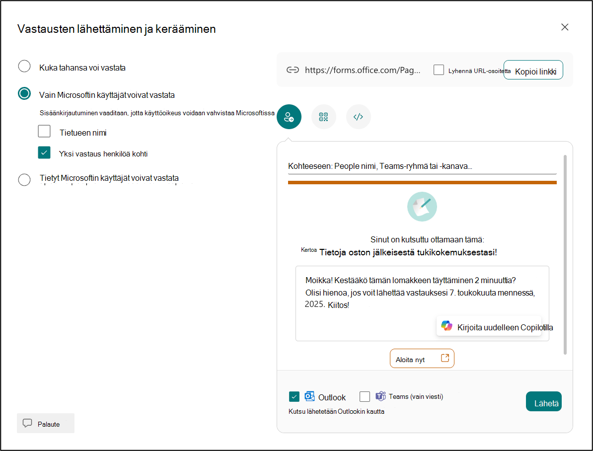 Lomakkeiden jakelukäyttöliittymä