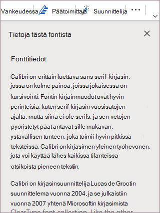 Tietoja tästä fontista