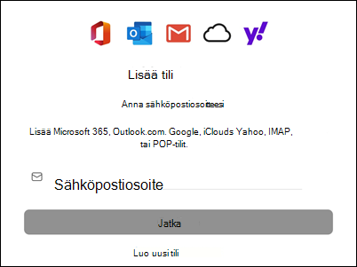 Tilin lisääminen Outlook for Mac