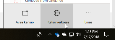 Näyttökuva Näytä online -painikkeesta