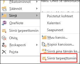 Siirrä tarpeettomiin