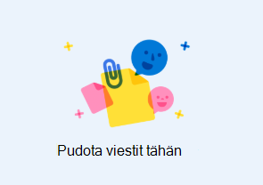 Viestien pudottaminen tulee näkyviin, kun vedät sähköpostiviestin toiseen sähköpostiviestiin.