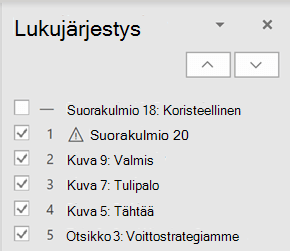 Lukujärjestys-ruutu.