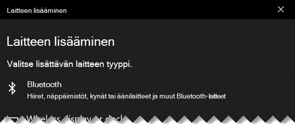 Lisää laite -valintaikkuna