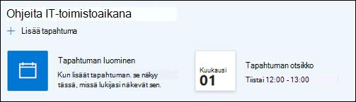 Tapahtuman verkko-osan esikatselu.