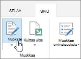 Sivun muokkaaminen