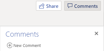 Uusi kommentti -painike.