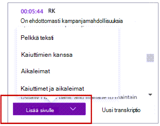 Lisää sivulle
