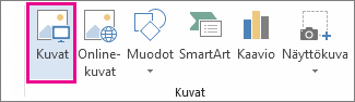 Lisää-välilehden Kuvat-komento