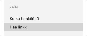 Valitse Hae linkki
