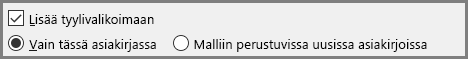 Wordin Lisää tyylivalikoimaan