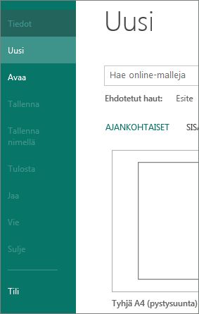Tiedosto Uusi