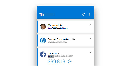 Microsoft Authenticator näyttää usein muuttuvan kuusinumeroisen koodin kirjautumisen tarkistamista varten