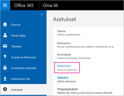 Valitse Asenna ja hallitse ohjelmistoja