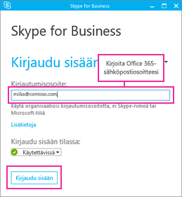 Kirjaudu sisään Facebook-tilillä tai valitse Luo tili.