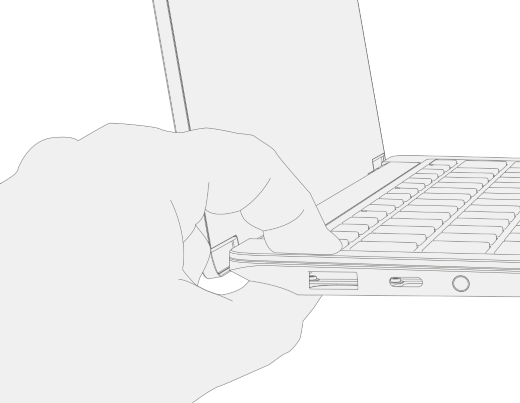 Takajalka on kiinnitetty nipistämällä sitä tiukasti.