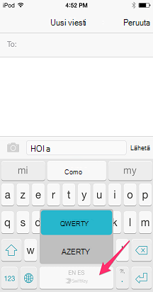 eri näppäimistöasettelut