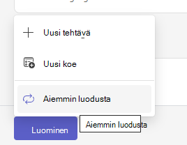 luo tehtävä