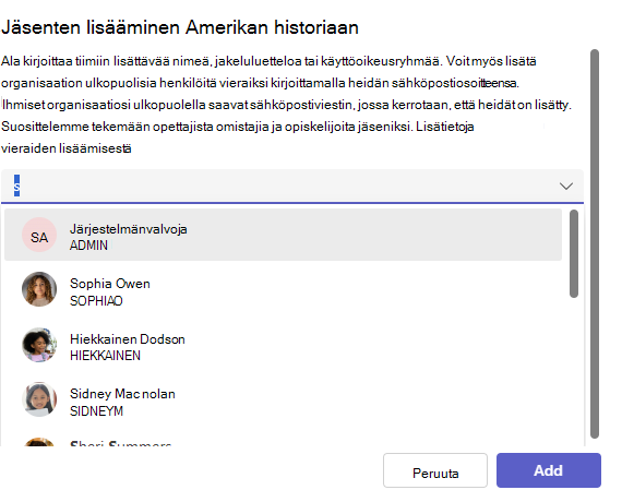 opiskelijaluettelo