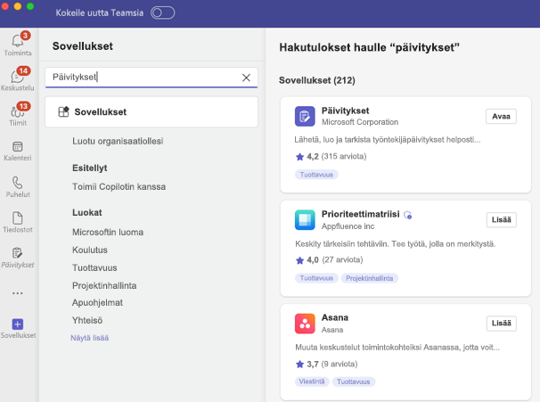 Päivityssovelluksen kuva
