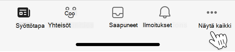 Kuva Näytä kaikki -painikkeesta Viva Engage -mobiilisovelluksessa
