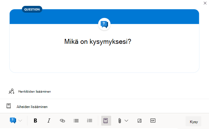 Kysymys Yammerissa