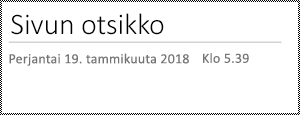 Sivun nimeäminen uudelleen OneNoten verkkoversio