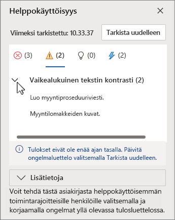 Helppokäyttötoiminnot-ruutu