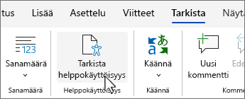 Tarkista saatavuus -painike