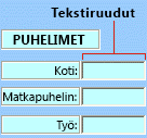 Esimerkki ActiveX-tekstiruutukomponentista